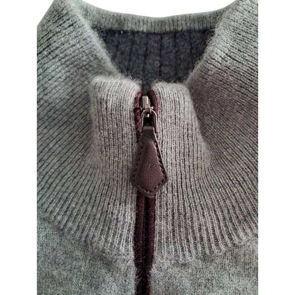 The Cashmere Project 100%‎ Cashmere Quarter Zip Sweater Gray Classic Men's Large - Picture 7 of 12